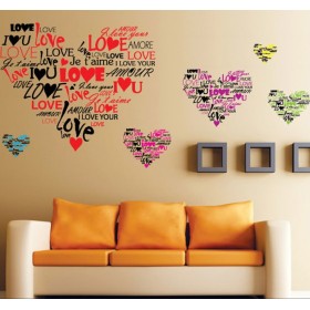 Love in Different Language Wall Sticker